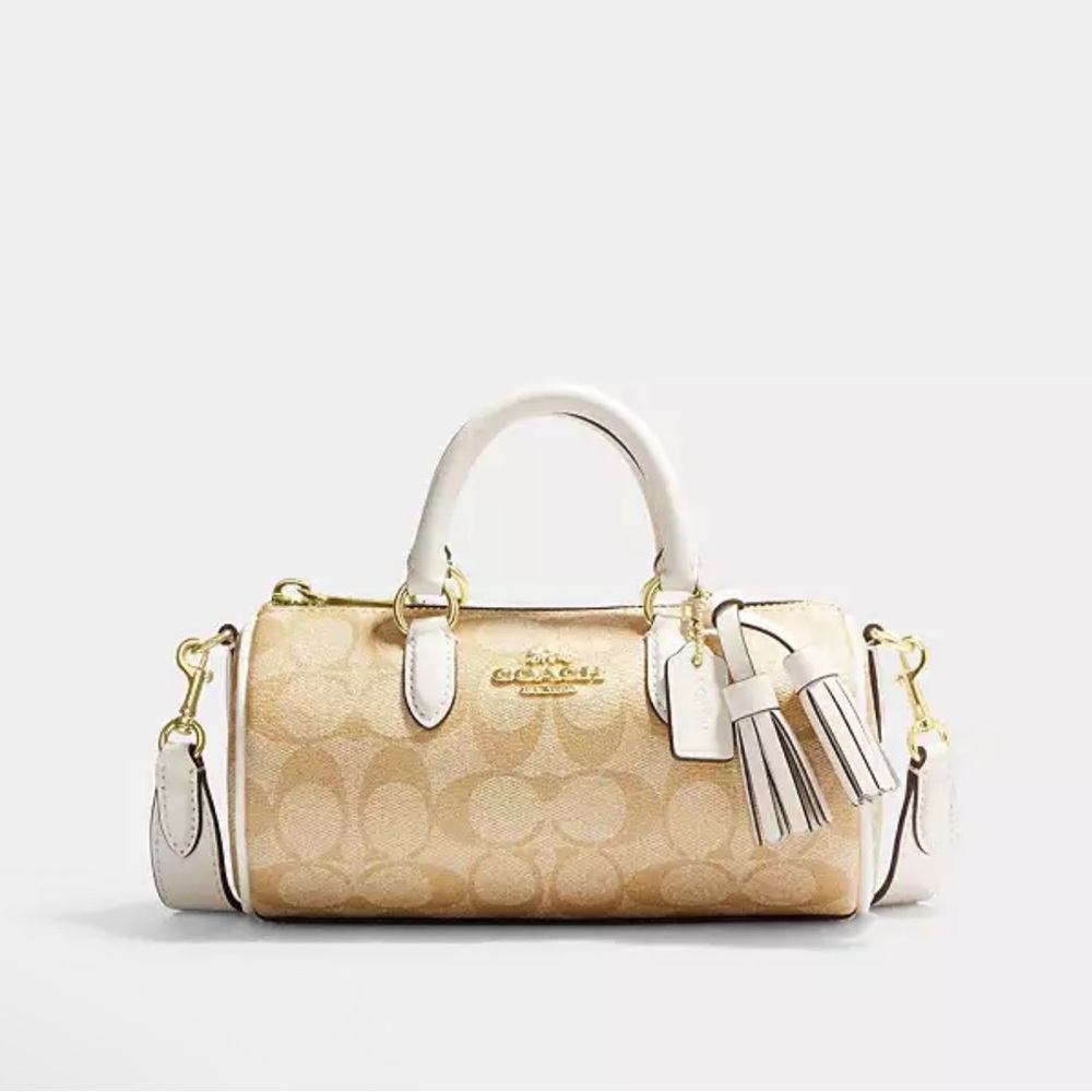 Coach Gold and Cream Satchel
